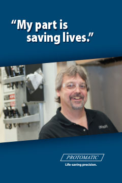Les Smith, Sr. Machinist at Protomatic, 35 years machining experience.